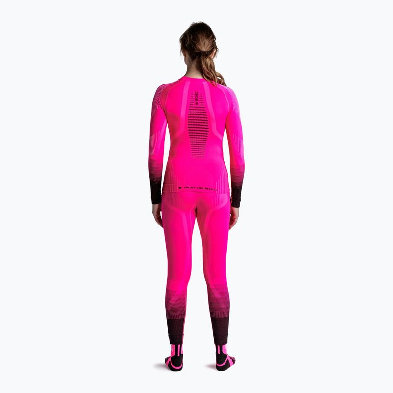 Dámská termo mikina X-Bionic Invent Graphics LS fluo pink/x white 4
