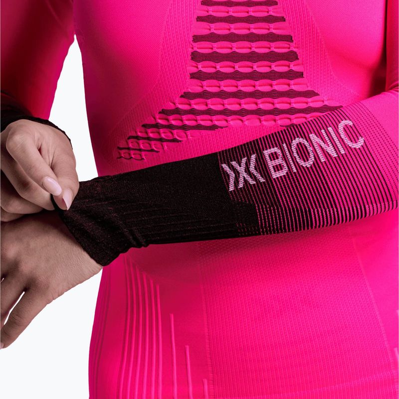 Dámská termo mikina X-Bionic Invent Graphics LS fluo pink/x white 9