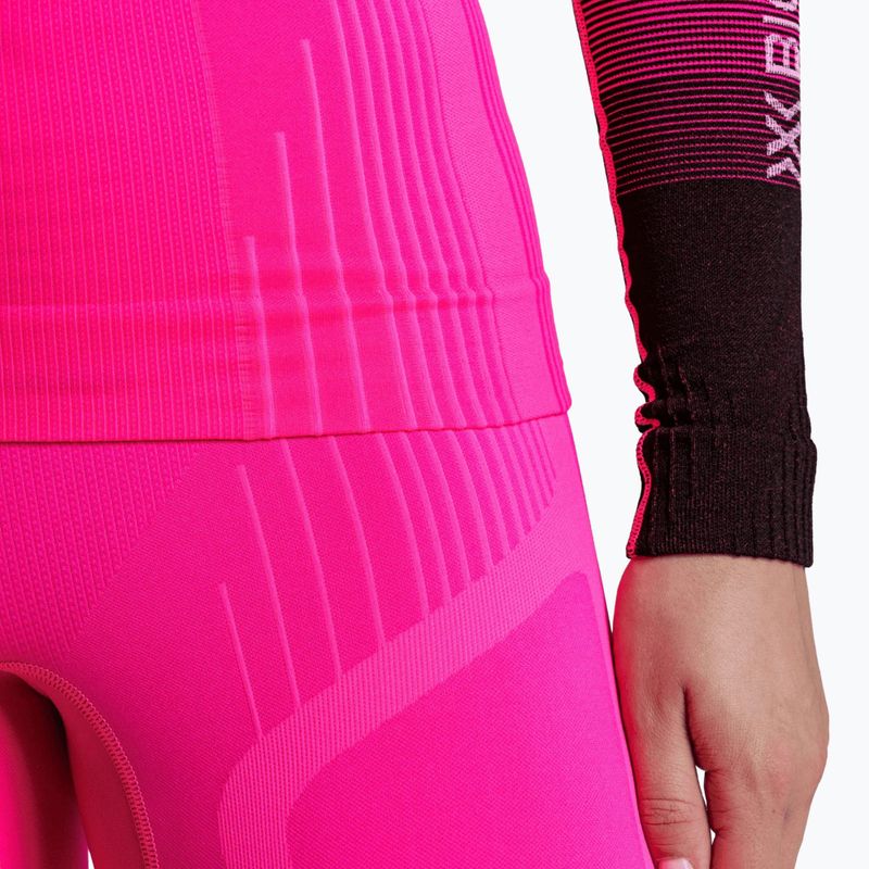 Dámská termo mikina X-Bionic Invent Graphics LS fluo pink/x white 10