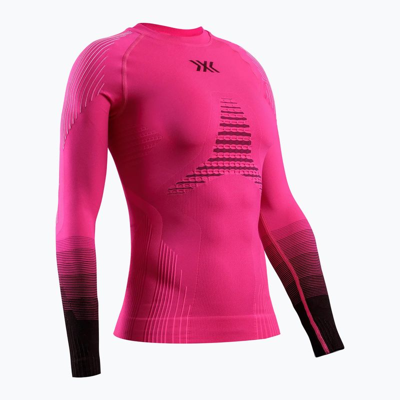 Dámská termo mikina X-Bionic Invent Graphics LS fluo pink/x white 11