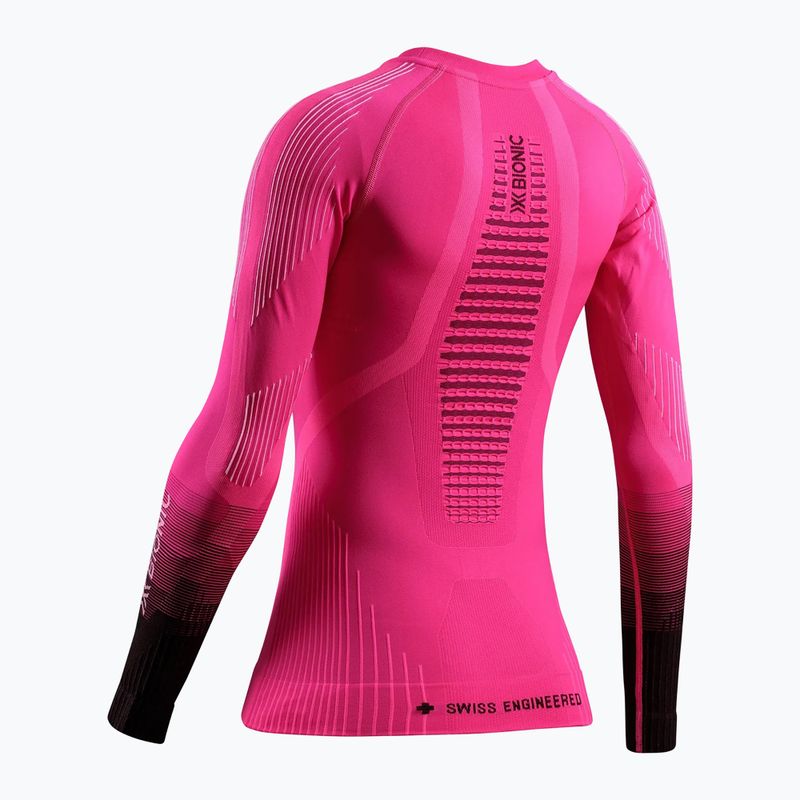 Dámská termo mikina X-Bionic Invent Graphics LS fluo pink/x white 12