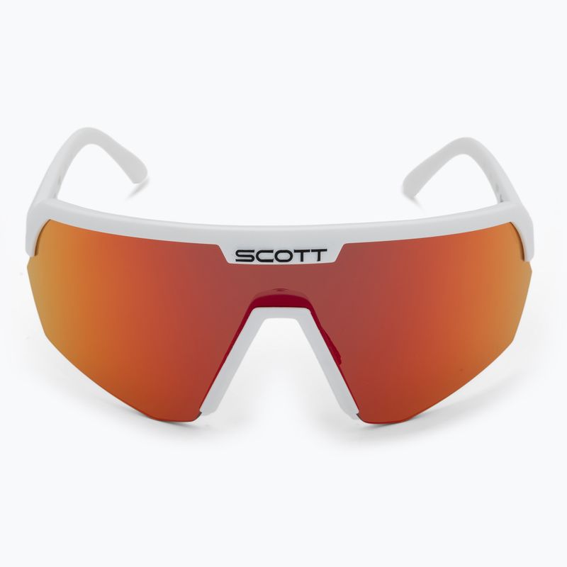 Sluneční brýle SCOTT Sport Shield bílý mat/červený chrom 3