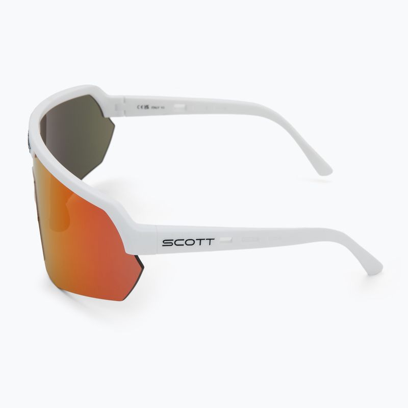 Sluneční brýle SCOTT Sport Shield bílý mat/červený chrom 4
