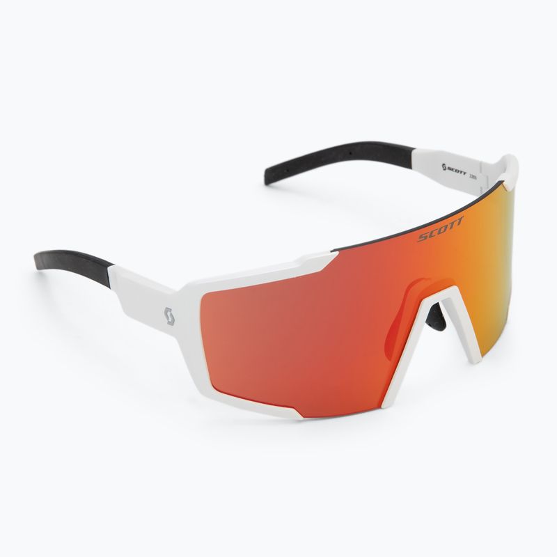 Sluneční brýle SCOTT Shield Compact bílý mat/červený chrom