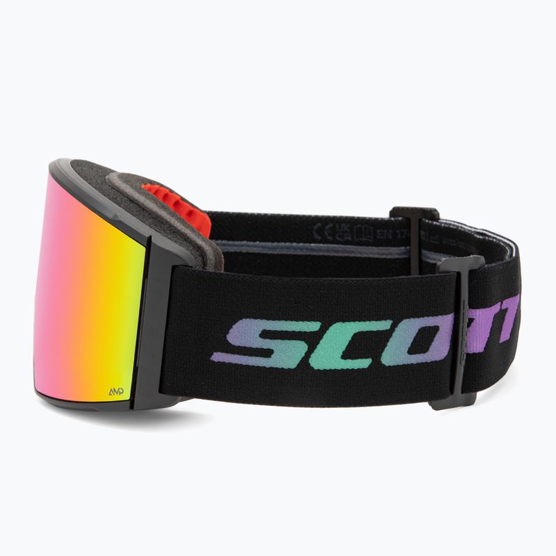 Lyžařské brýle SCOTT React black/aurora green/enhancer teal chrome/pro green 5