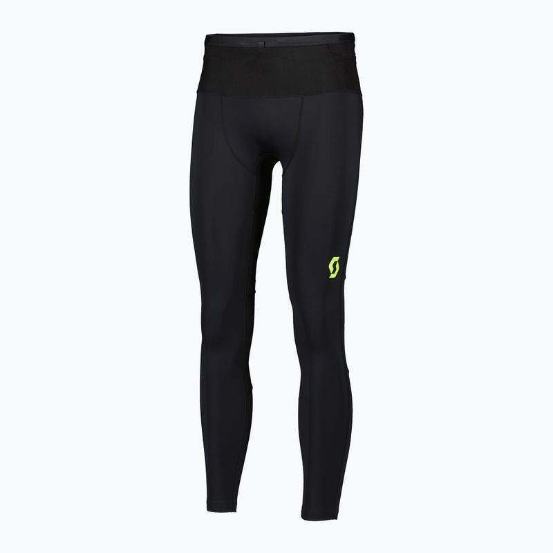 Pánské běžecké legíny SCOTT RC Run Full Tights black/yellow