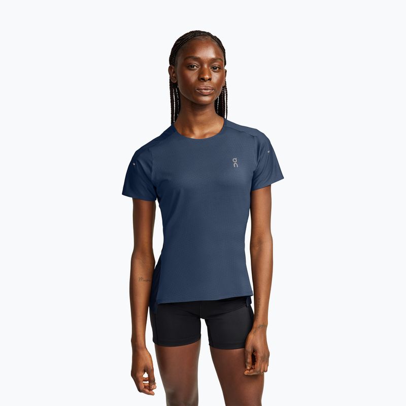 Dámské běžecké tričko On Running Performance-T denim/navy