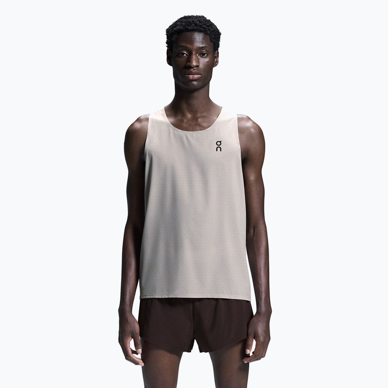 Pánské běžecké tílko On Running Race Singlet pearl