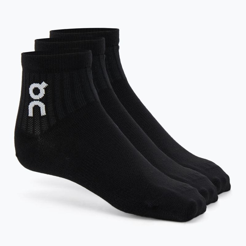 Ponožky On Running Logo Sock Mid 3 pary black