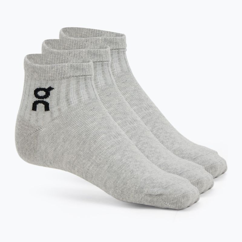 Ponožky On Running Logo Sock Mid 3 pary heather gray