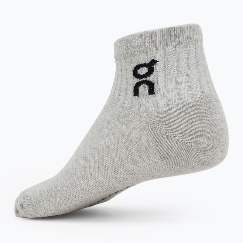 Ponožky On Running Logo Sock Mid 3 pary heather gray 2
