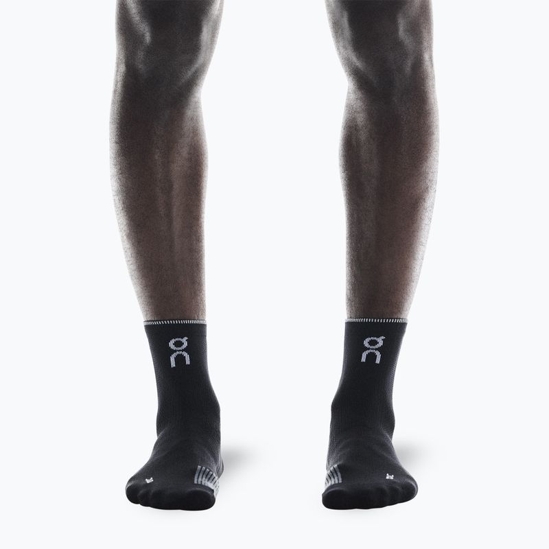 Ponožky On Performance Run Mid black/eclipse 4
