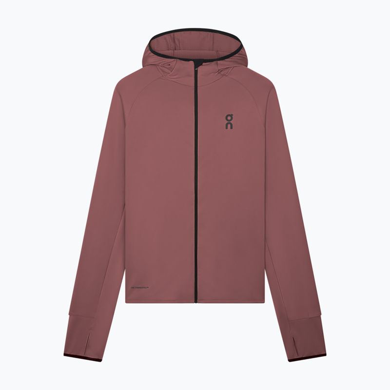 Pánská běžecká mikina On Climate Zip Hoodie barberry
