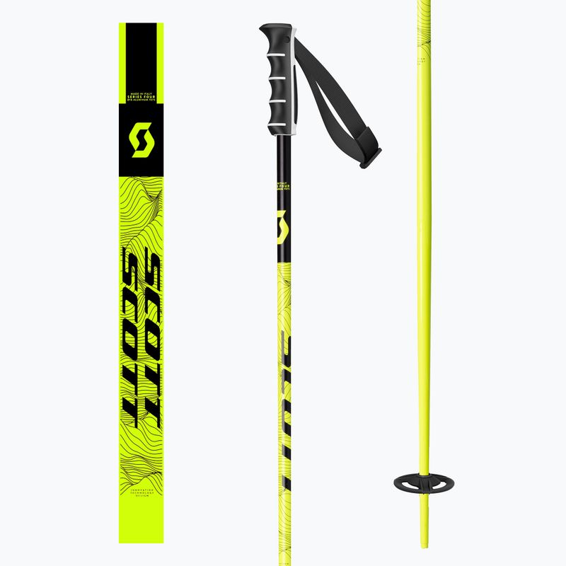 Lyžařské hole SCOTT Sea neon yellow 9