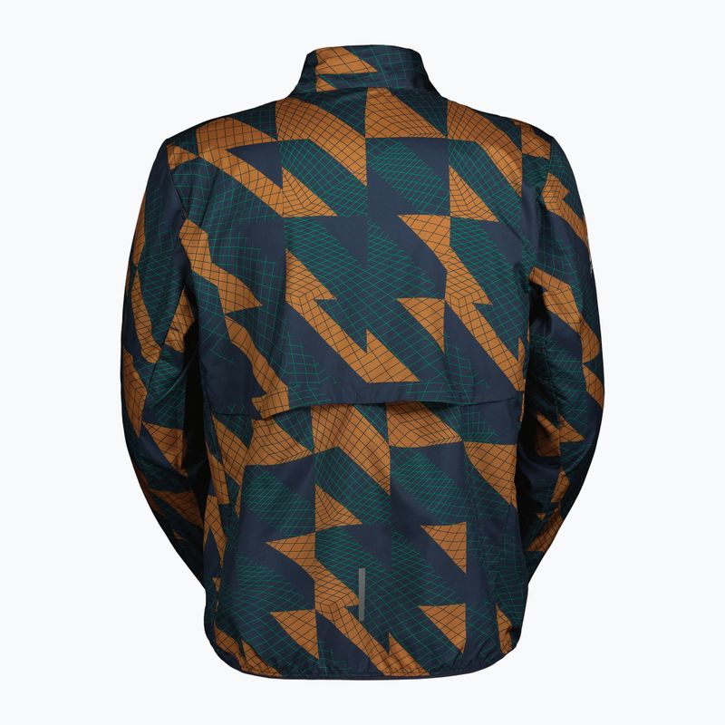 Pánská běžecká bunda SCOTT Endurance Tech Windbreaker dark blue/bread brown 2