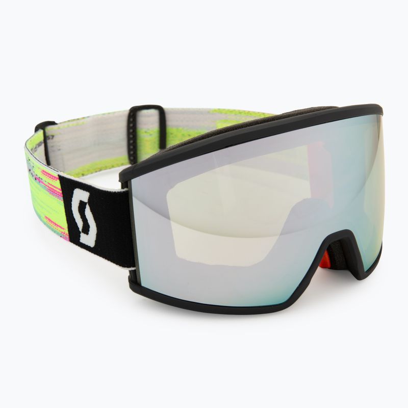 Lyžařské brýle SCOTT Ambit Compact black/neon yellow/amp white chrome
