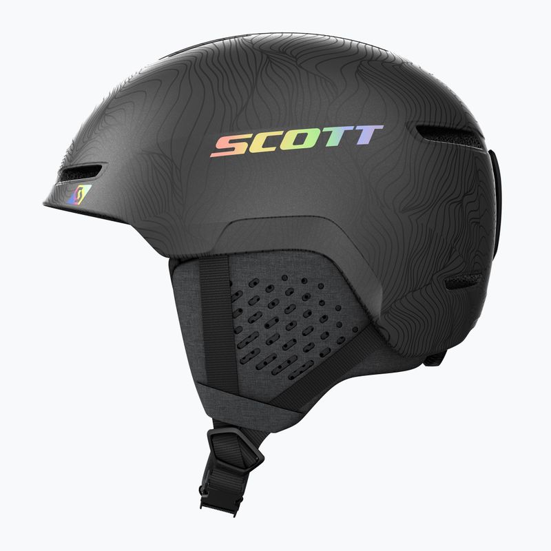 Lyžařská helma SCOTT Track granite black/holo silver 2