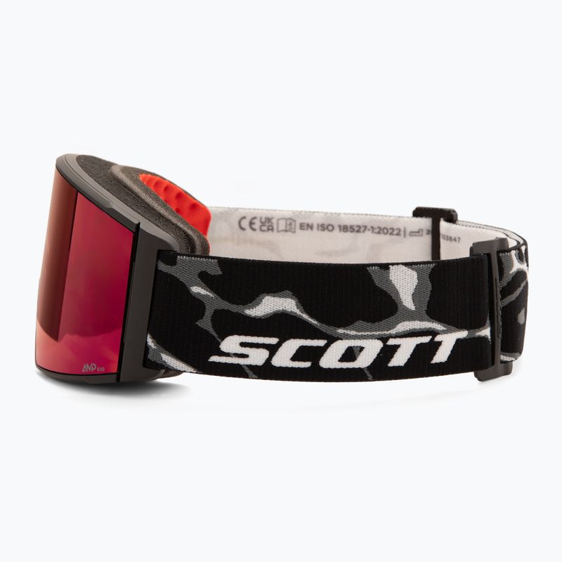Lyžařské brýle SCOTT React Light Sensitive granite black/white/amp red chrome 5