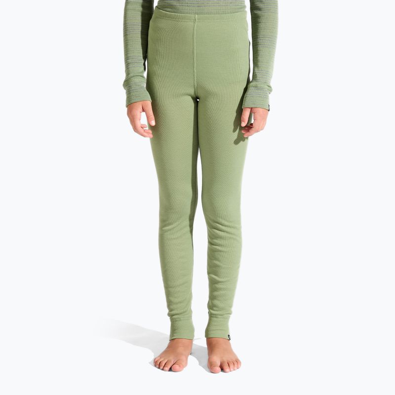 Dětské termoprádlo ODLO Active Warm Eco Long steel grey melange/matte green 2
