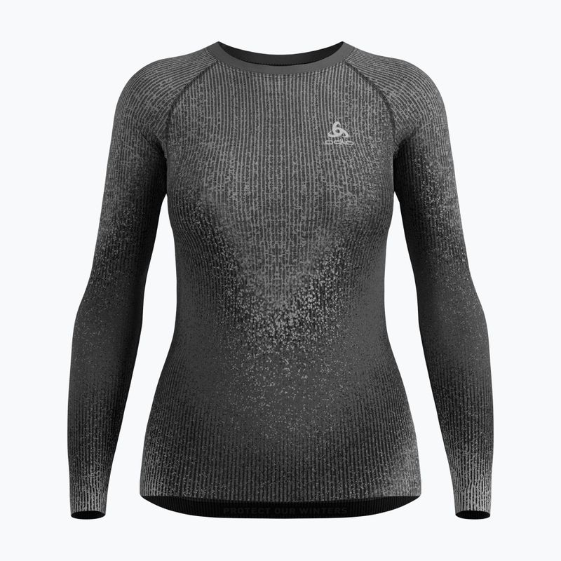 Dámská termoakční mikina Odlo Performance Warm Blackcomb Bl Top Crew Neck black