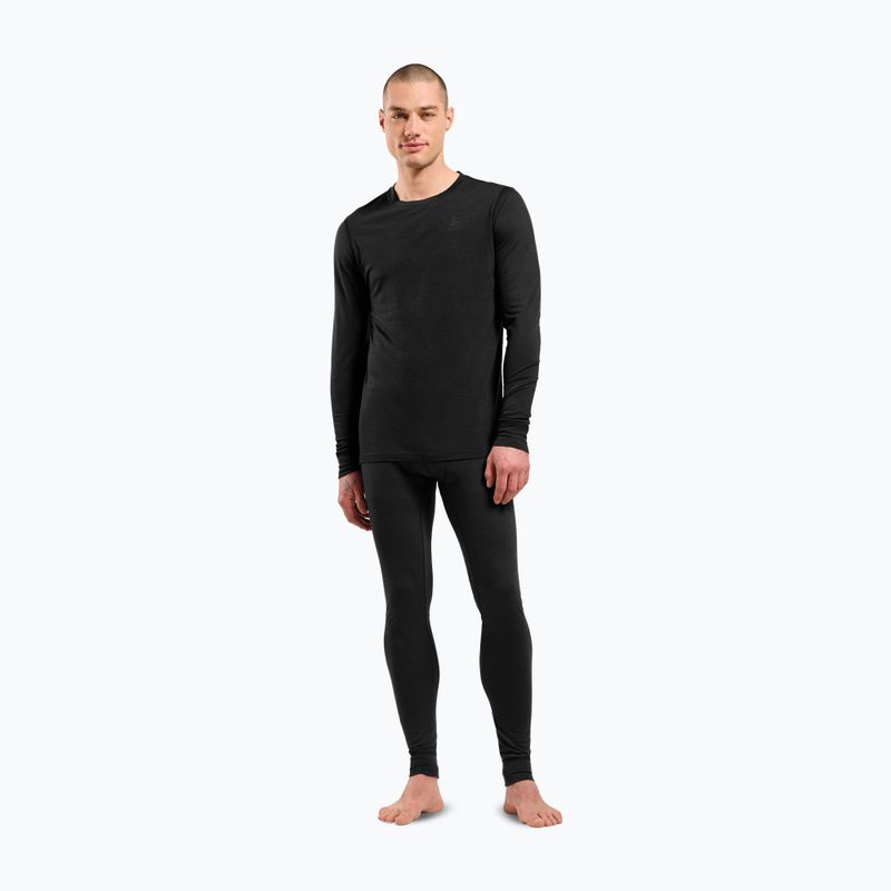 Pánská termo mikina ODLO Merino 200 Bl Top Crew Neck black 2