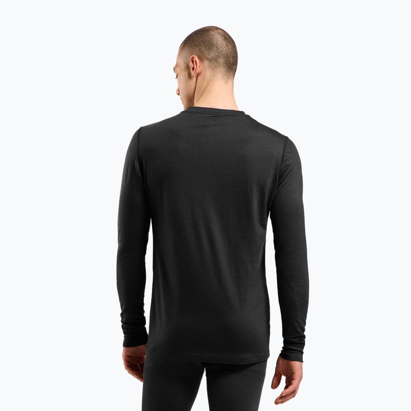 Pánská termo mikina ODLO Merino 200 Bl Top Crew Neck black 3