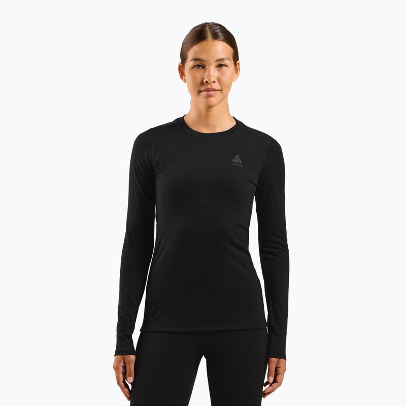 Dámská termoakční mikina ODLO Merino 160 Bl Top Crew Neck black