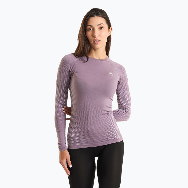 Dámská termoakční mikina ODLO Performance Warm Bl Top Crew Neck gray ridge