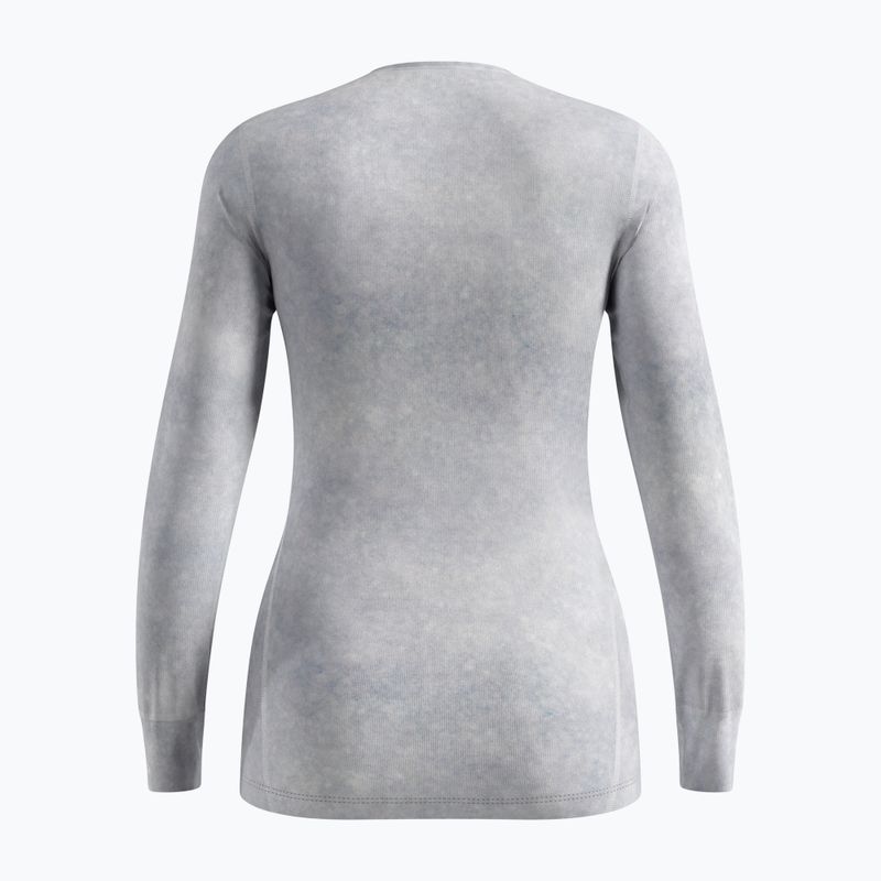 Dámské termo tričko s dlouhým rukávem ODLO Active Warm X Pow Bl Top Crew Neck silver grey 2