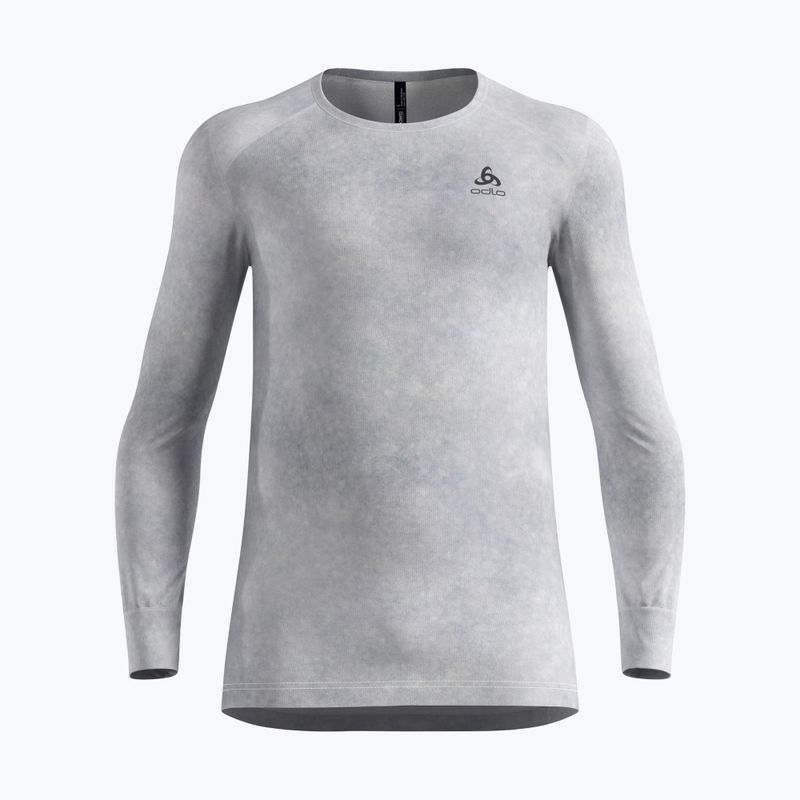 Pánská termoakční mikina ODLO Active Warm X Pow Bl Top Crew Neck odlo silver grey