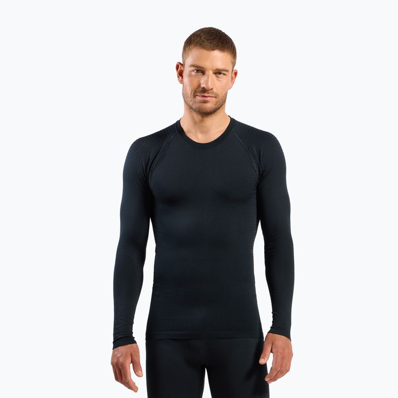 Pánská termo mikina ODLO Performance Warm Bl Top Crew Neck black