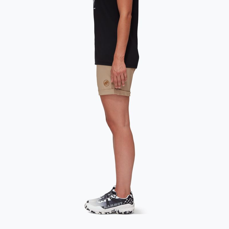 Dámské trekové šortky MAMMUT Runbold Roll Cuff béžové 4