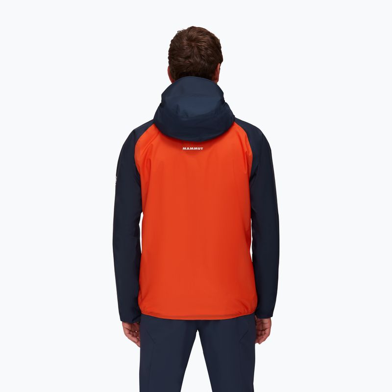 Pánská hardshell bunda MAMMUT Kento Light HS oranžovo-tmavě modrá 2