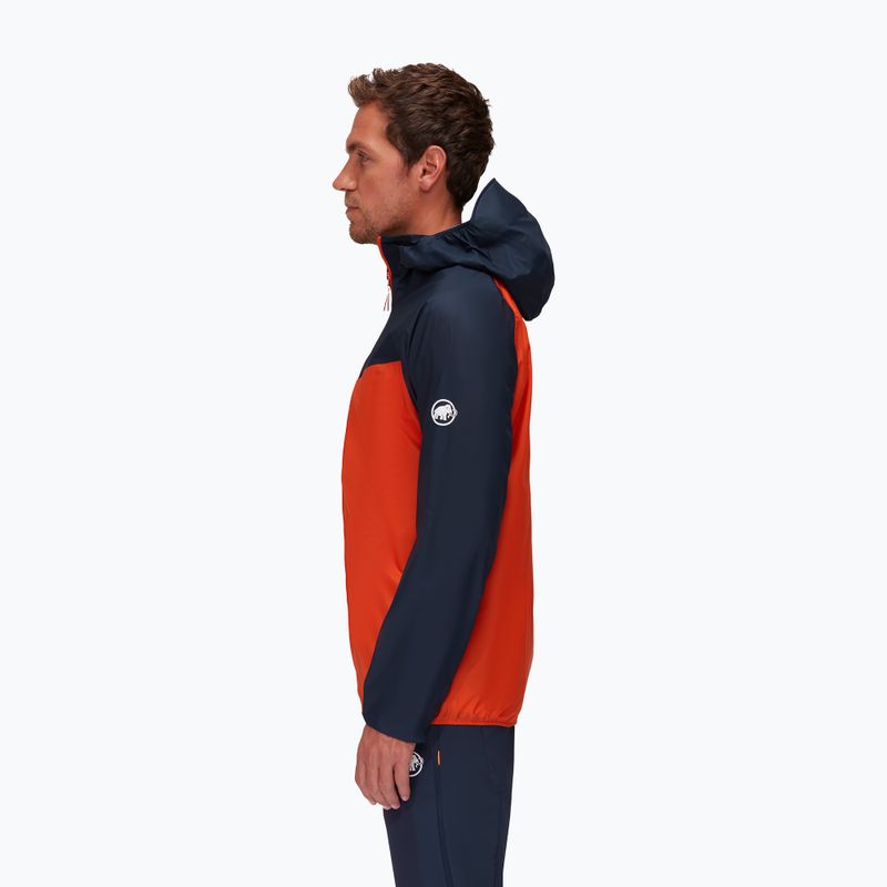 Pánská hardshell bunda MAMMUT Kento Light HS oranžovo-tmavě modrá 3