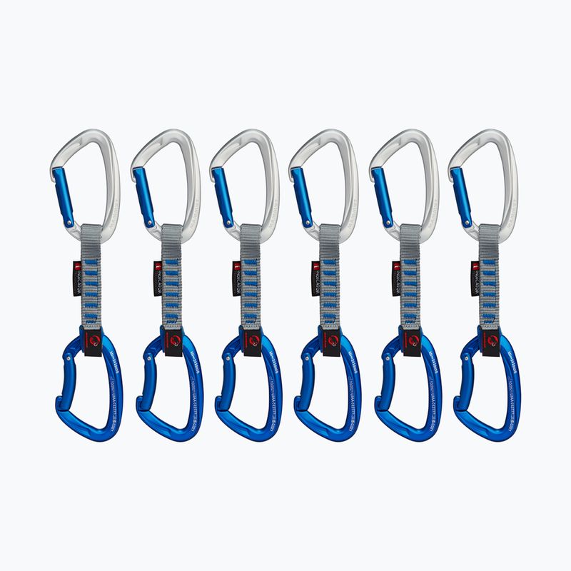 Mammut Crag Keylock Indicator lezecká expresní sada 6 ks stříbrná ultramarínová