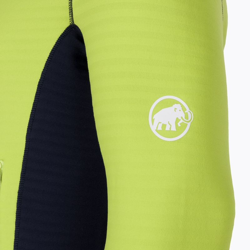 Pánská fleecová mikina MAMMUT Taiss Light ML s kapucí Green/Green 7