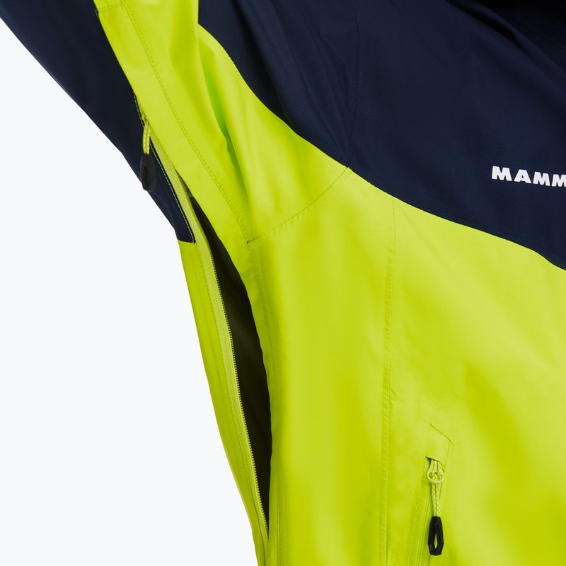 Pánská nepromokavá bunda MAMMUT Convey Tour HS zeleno-tmavě modrá 4