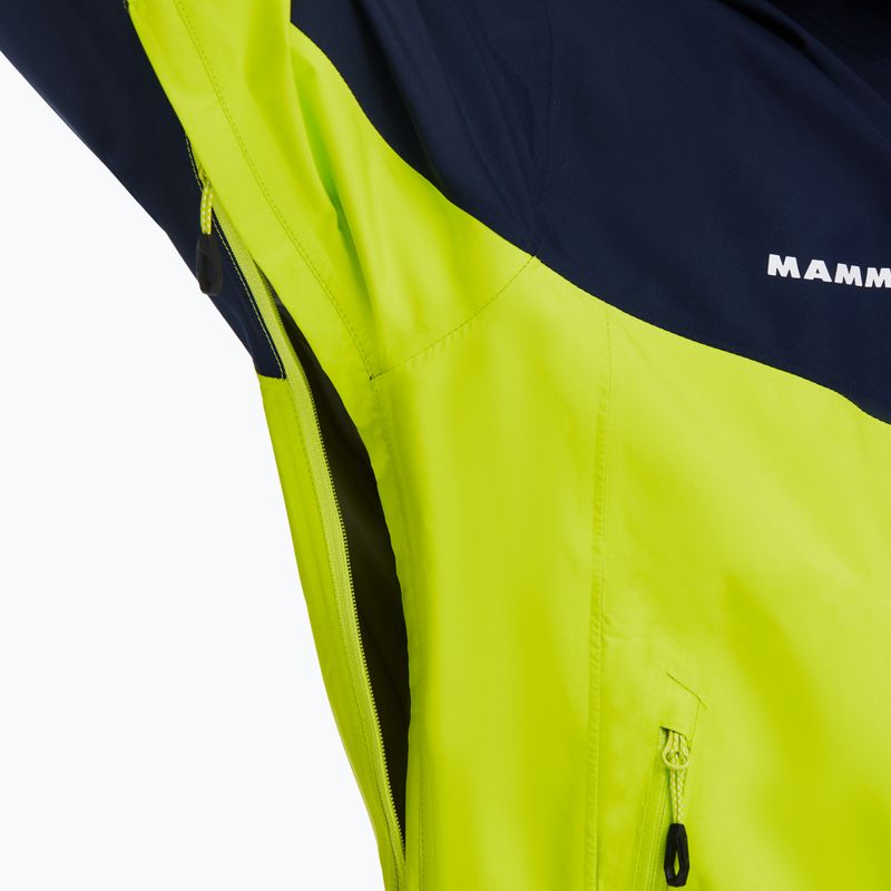 Pánská nepromokavá bunda MAMMUT Convey Tour HS zeleno-tmavě modrá 7