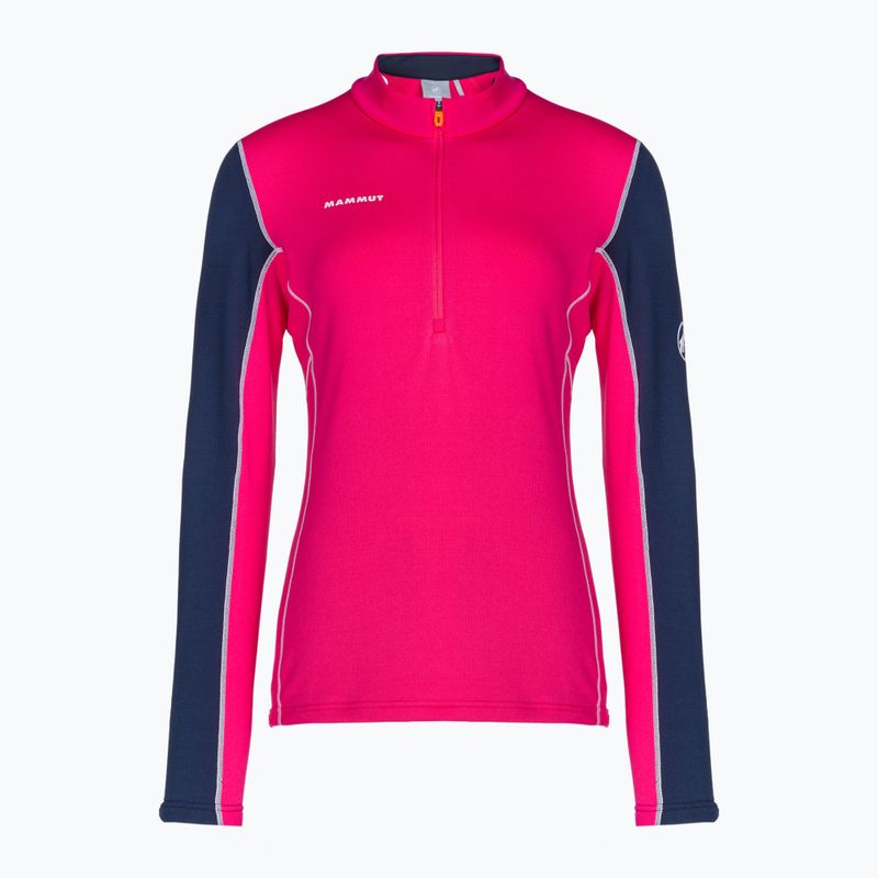 Dámská trekingová mikina Mammut Aenergy ML Half Zip Pull růžová a tmavě modrá