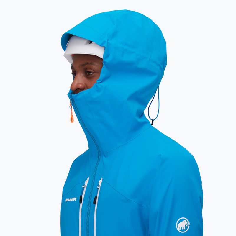 Pánská bunda do deště Mammut Taiss HS s kapucí glacier blue 4
