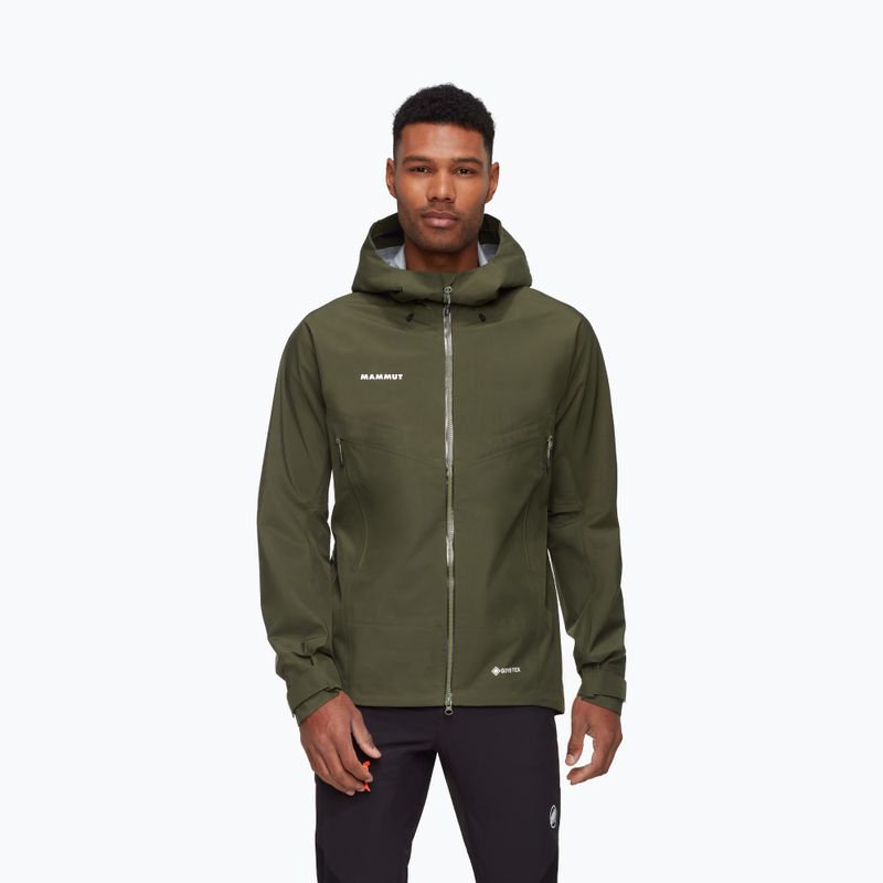 Pánská bunda do deště  Mammut Crater IV HS Hooded dark marsh