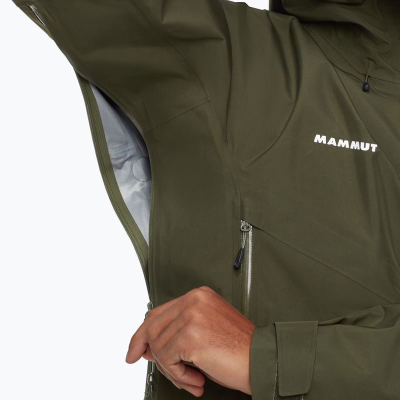 Pánská bunda do deště  Mammut Crater IV HS Hooded dark marsh 4