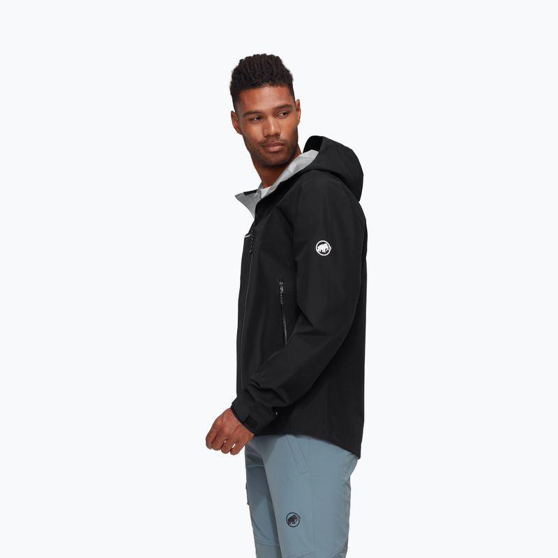 Pánská nepromokavá bunda Mammut Crater Light HS Hooded Jacket Men black 3