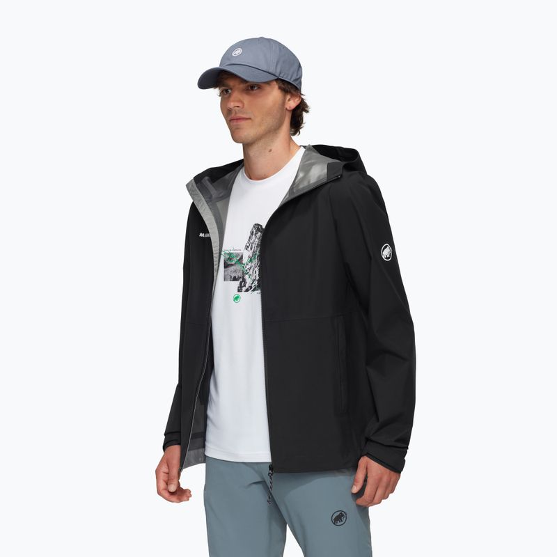 Pánská bunda do deště Mammut Linard Light HS Hooded black 3