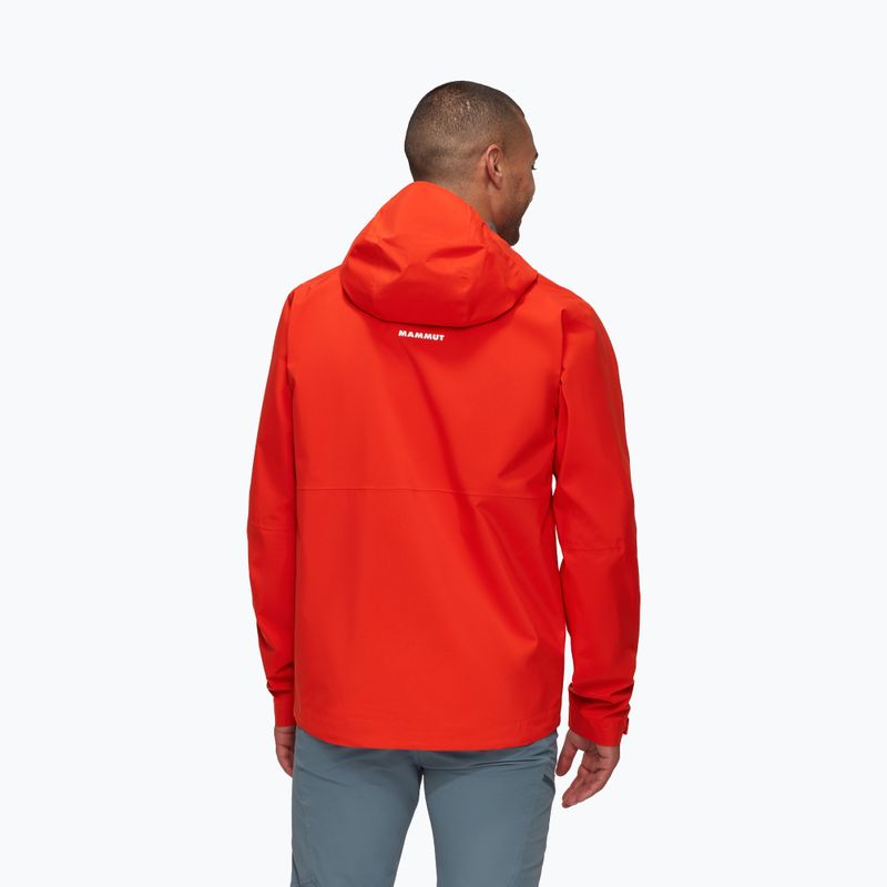 Pánská bunda do deště Mammut Linard Light HS s kapucí mammut red 2
