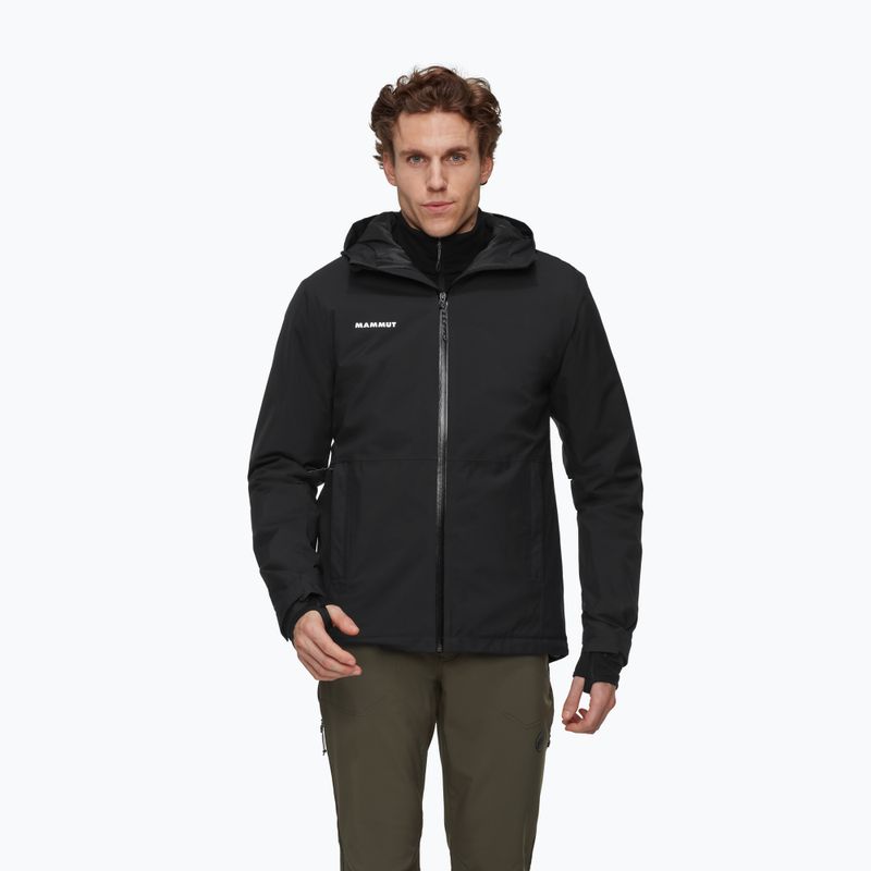 Pánská nepromokavá bunda Mammut Linard HS Thermo Hooded Jacket Men black