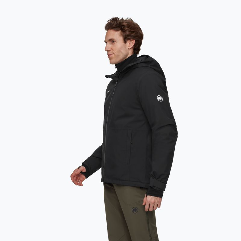 Pánská nepromokavá bunda Mammut Linard HS Thermo Hooded Jacket Men black 3