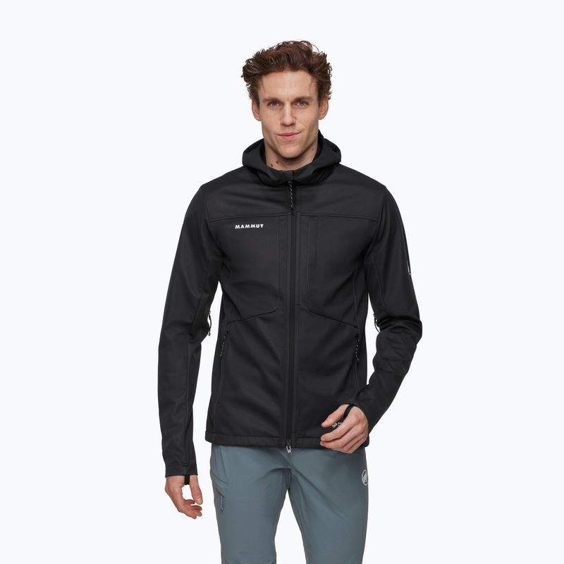 Pánská softshellová bunda Mammut Ultimate VIII Softshell Hooded black