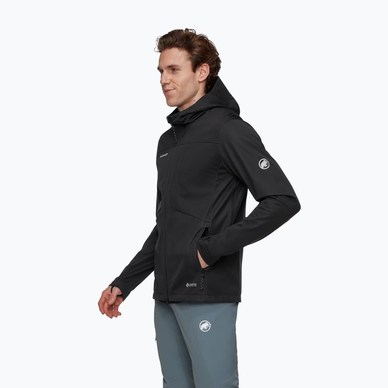 Pánská softshellová bunda Mammut Ultimate VIII Softshell Hooded black 3