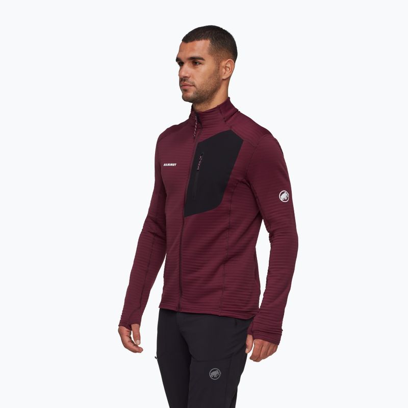Pánská mikina Mammut Taiss Light ML burgundy/black 3